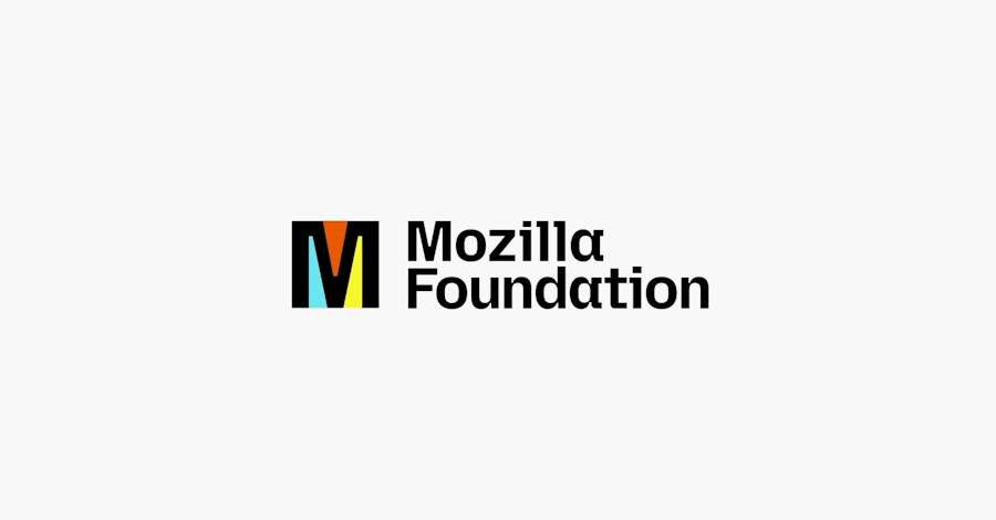 Mozilla Foundation identity wordmark visual by Pentagram