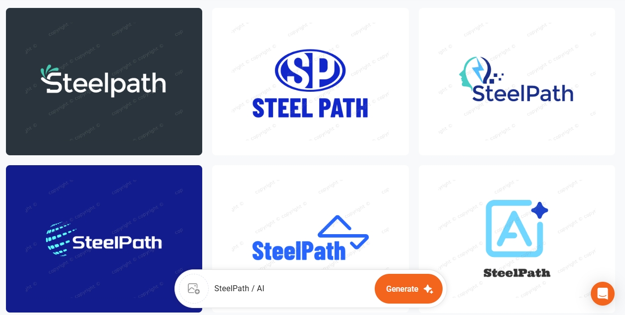 SteelPath AI Logo Variations