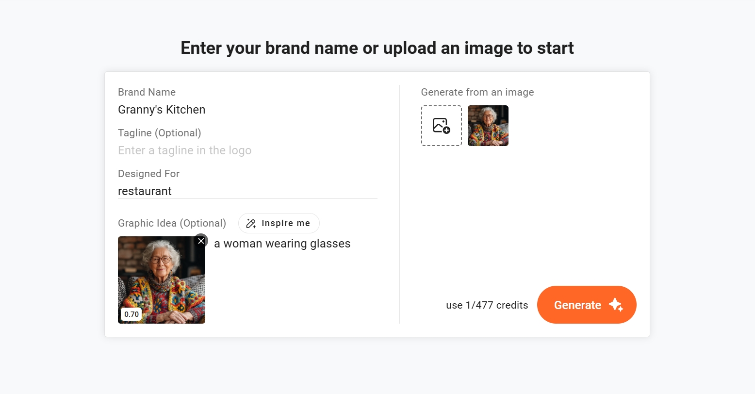 upload your image for photo to logo