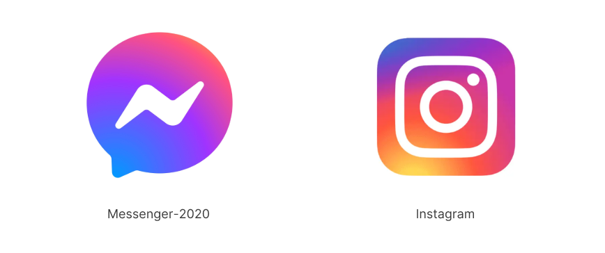 2020 Messenger Logo and Instagram logo