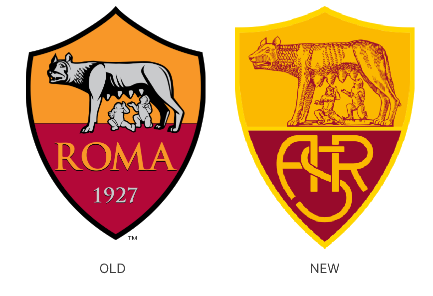 AS Roma's Old Logo VS New Logo