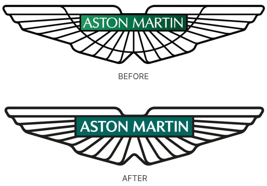 Aston Martin Old Logo VS New Logo Design