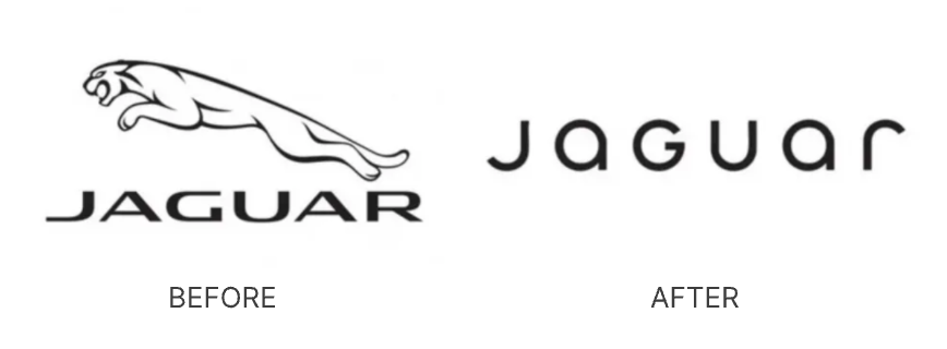Jaguar Old Logo VS New Logo Design