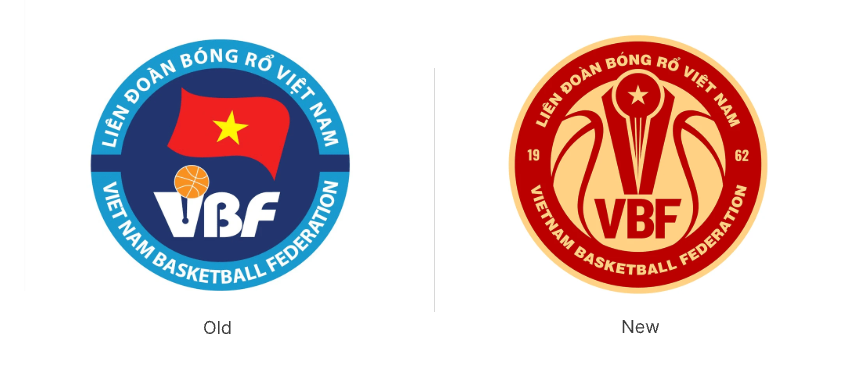 Vietnam Basketball Federation new logo showcasing bold colors and modern typography