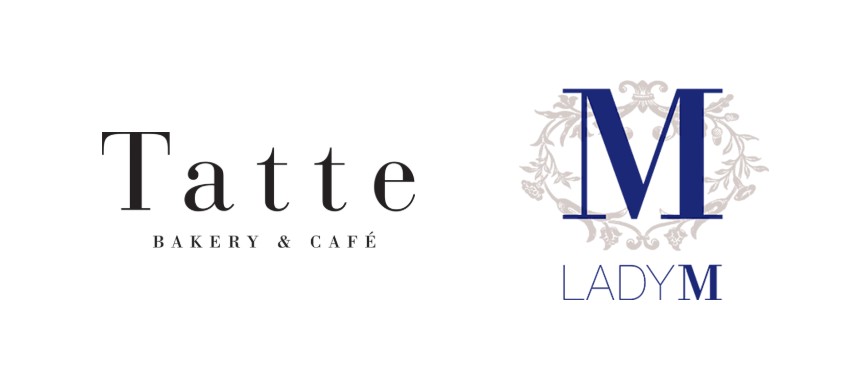 Lady M & Tatte Bakery serif wordmark logo