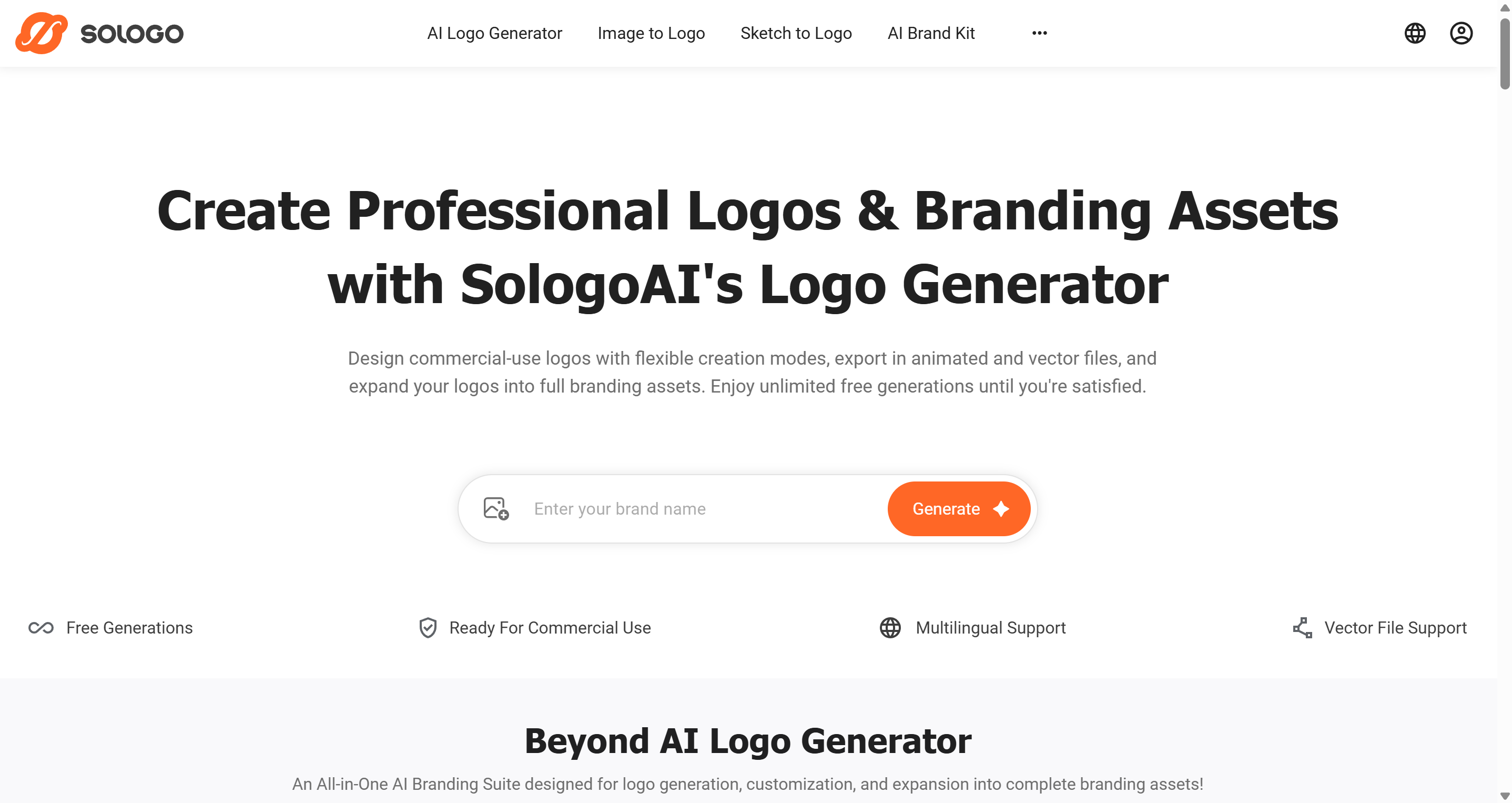 Sologo AI's AI Logo Generator