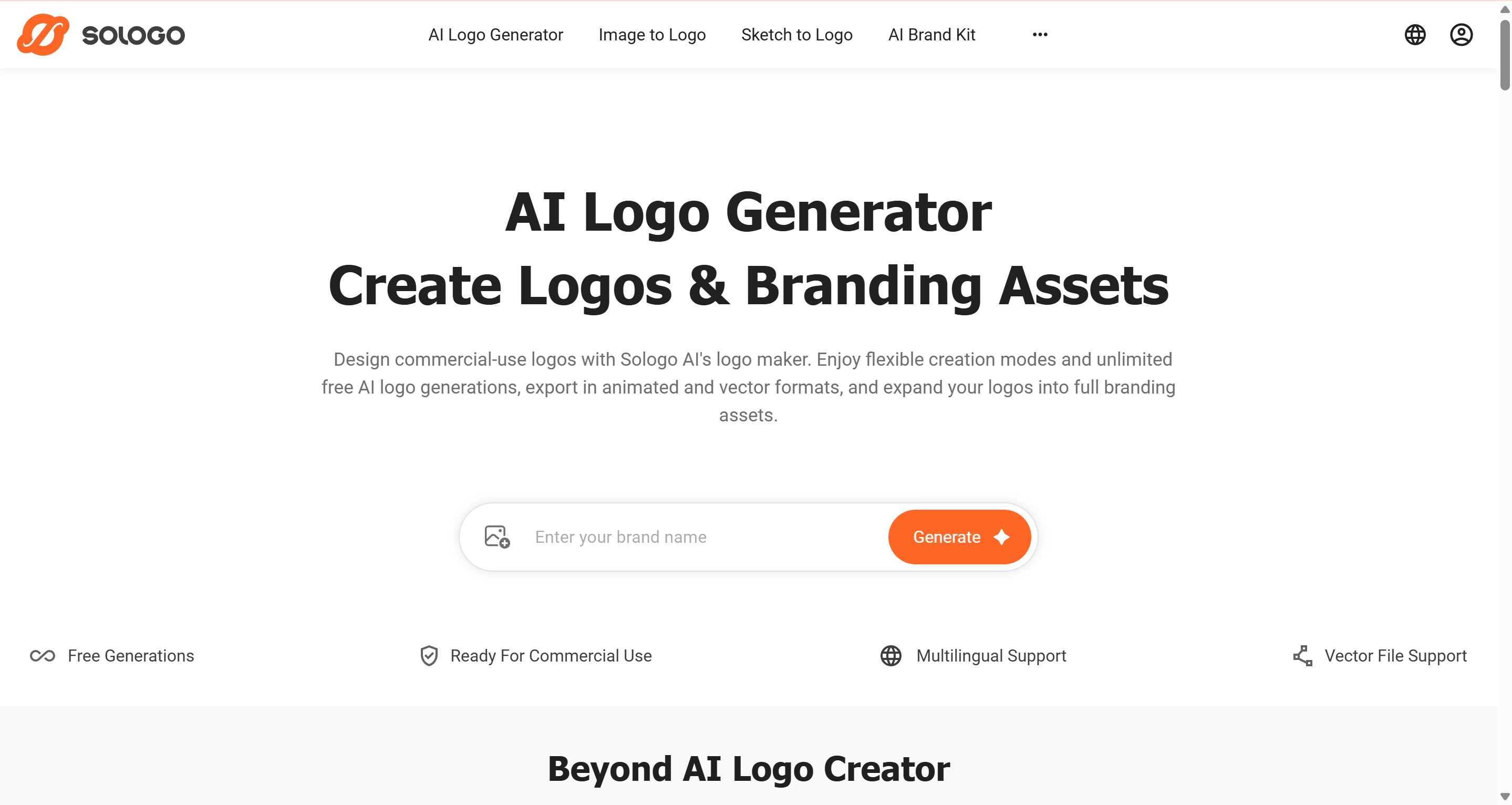 Sologo AI logo maker example