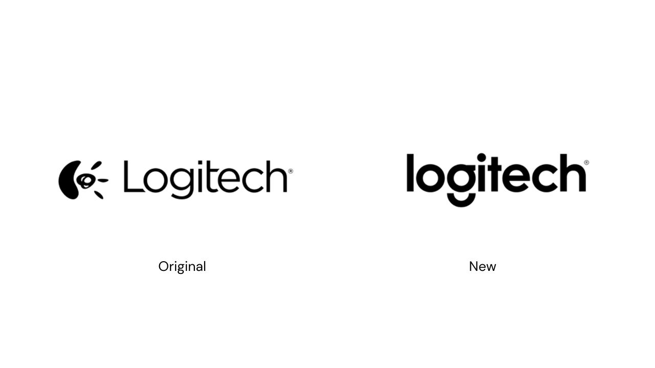 Logitech rebrand typography example | Sologo AI logo maker