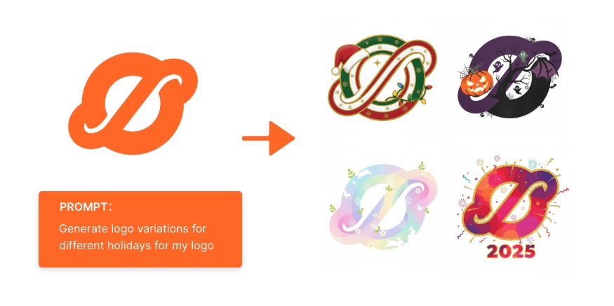 Generate Themed Logo Variations from One Base Design