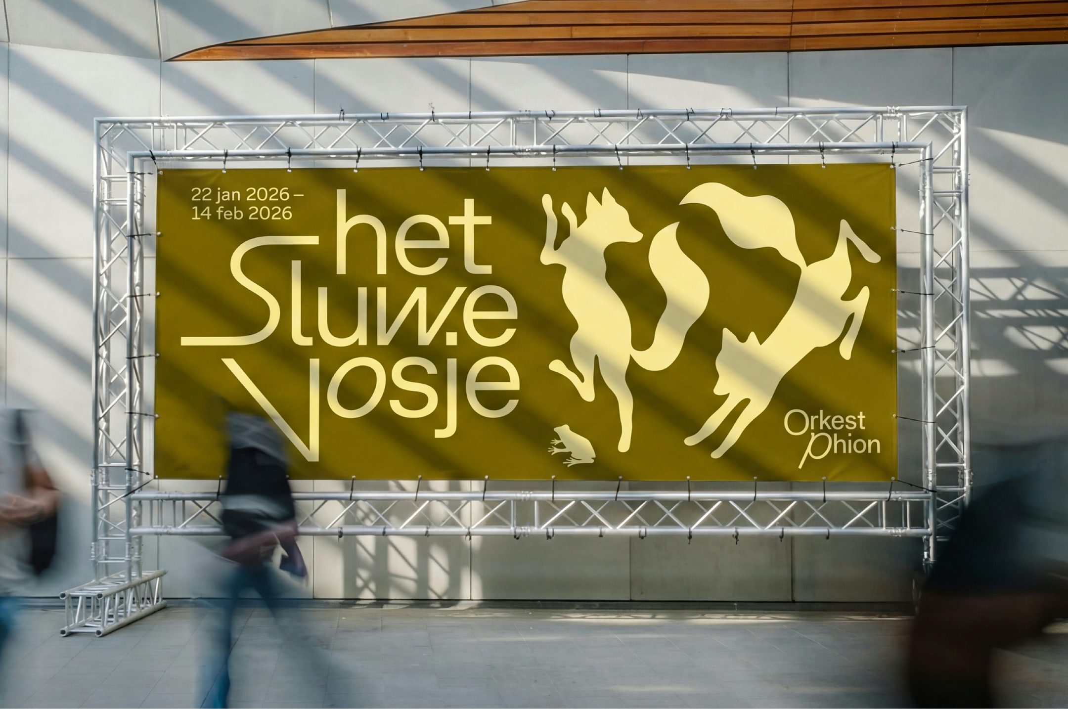 Phion campaign typography over performance photography