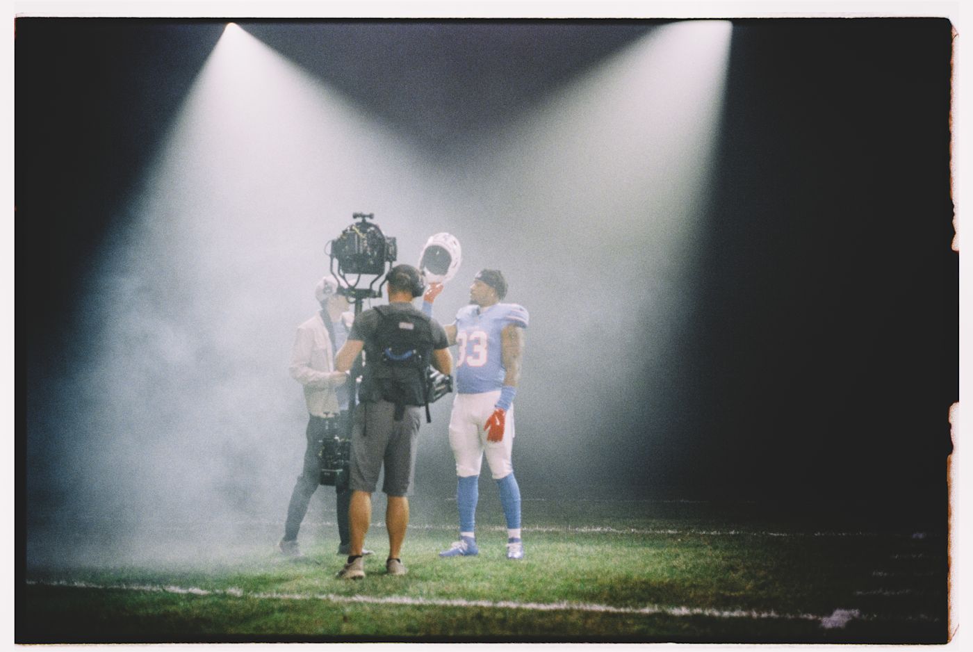 Behind the scenes at the March 9 uniform reveal shoot in Nashville. Photo: Maggie Roberts / Tennessee Titans.