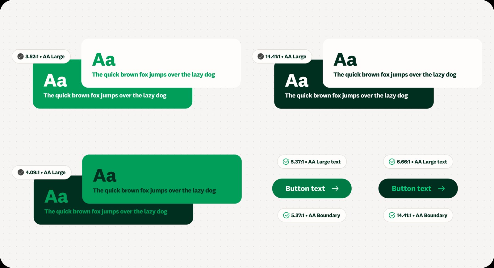 SurveyMonkey’s published examples of accessible color combinations. Source: SurveyMonkey.