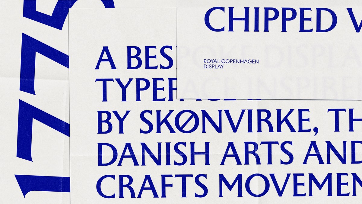 Kontrapunkt type specimen for Royal Copenhagen identity