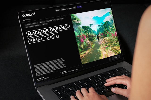 Dataland website identity by Pentagram